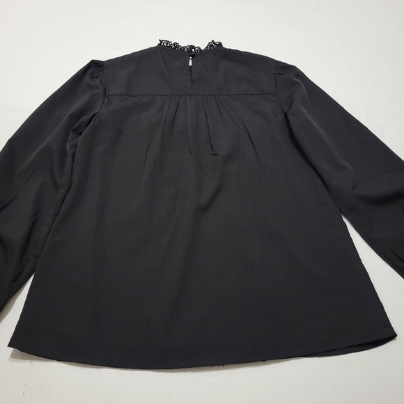 HALOGEN black long sleeve top sz xs - Picture 3 of 14